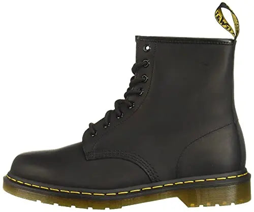 Load image into Gallery viewer, Dr. Martens, 1460 Greasy Leather 8-Eye Boot for Men and Women, Black, 5 US Men/6 US Women by NR Outlet NR Outlet
