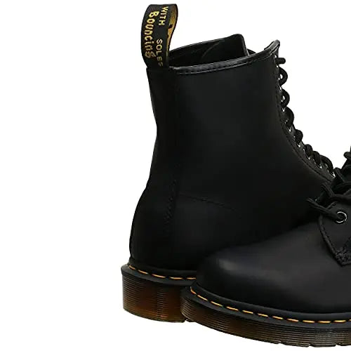 Dr. Martens, 1460 Greasy Leather 8-Eye Boot for Men and Women, Black, 5 US Men/6 US Women by NR Outlet NR Outlet