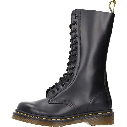 Load image into Gallery viewer, Dr. Martens, 1914 14-Eye Leather Boot for Men and Women, Black Smooth, 5 US Women/4 US Men by NR Outlet NR Outlet
