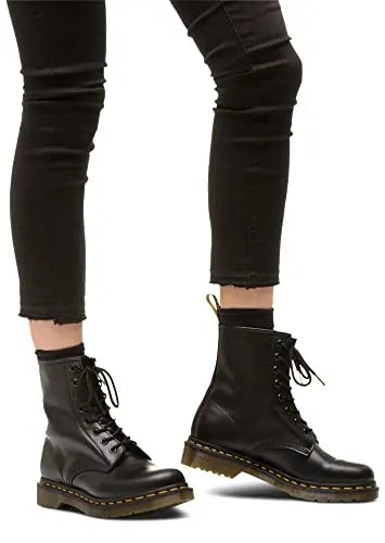 Dr. Martens, Women’s 1460 Original Smooth Leather 8-Eye Boot, Black Smooth, 7 W by NR Outlet NR Outlet