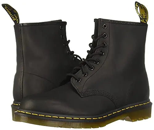 Load image into Gallery viewer, Dr. Martens, 1460 Greasy Leather 8-Eye Boot for Men and Women, Black, 5 US Men/6 US Women by NR Outlet NR Outlet
