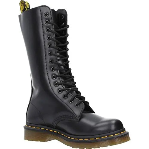 Dr. Martens, 1914 14-Eye Leather Boot for Men and Women, Black Smooth, 5 US Women/4 US Men by NR Outlet NR Outlet