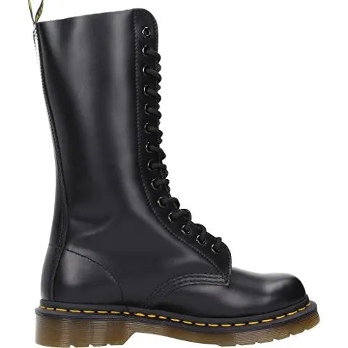 Dr. Martens, 1914 14-Eye Leather Boot for Men and Women, Black Smooth, 5 US Women/4 US Men by NR Outlet NR Outlet