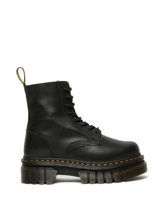 Dr. Martens, Women's Audrick 8-Eye Platform Boot, Black Nappa Lux, 10 by NR Outlet NR Outlet