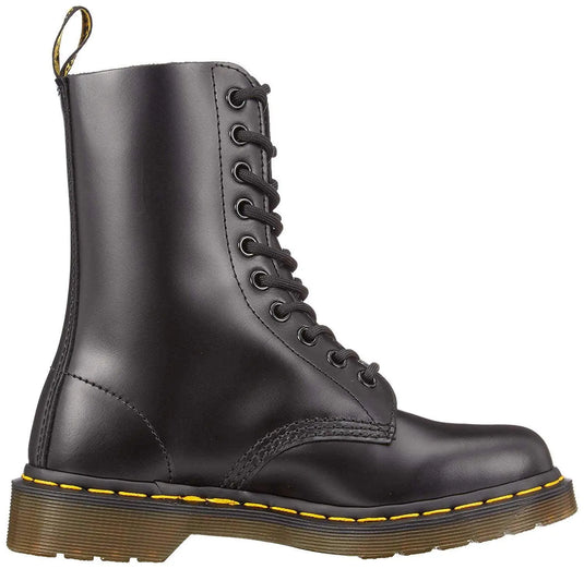 Dr. Martens, 1490 10-Eye Leather Boot for Men and Women, Black Smooth, 9 US Women/8 US Men by NR Outlet NR Outlet