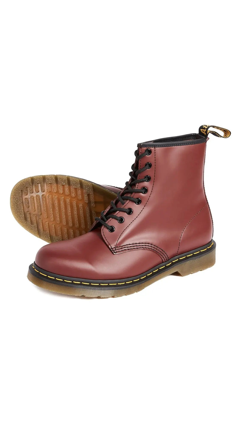 Load image into Gallery viewer, Dr. Martens, 1460 Original Smooth Leather 8-Eye Boot for Men and Women, Cherry Red Smooth, 8 US Women/7 US Men by NR Outlet NR Outlet
