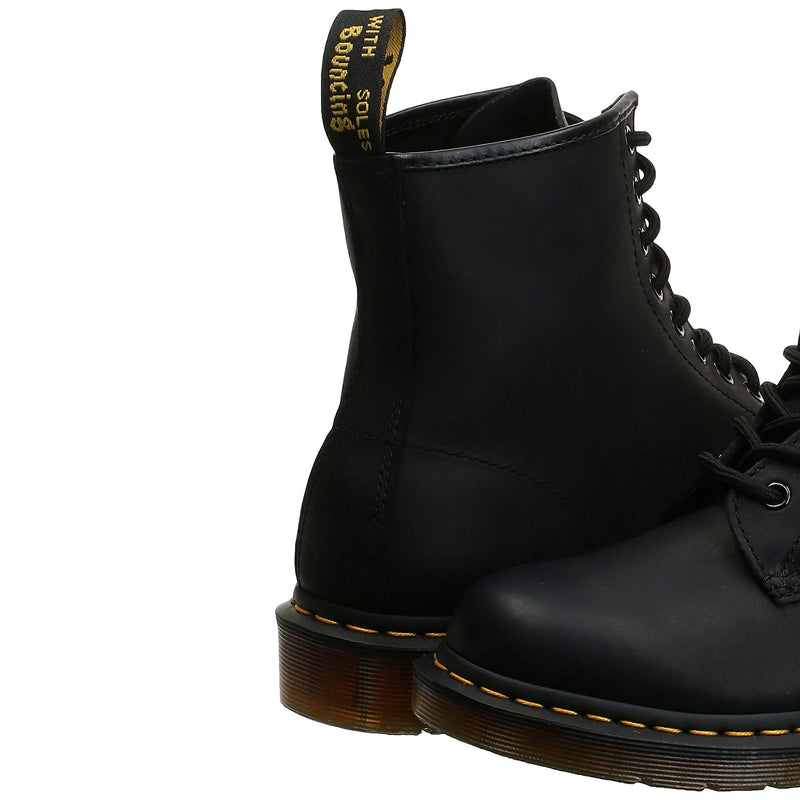 Load image into Gallery viewer, Dr. Martens, 1460 Greasy Leather 8-Eye Boot for Men and Women, Black, 5 US Men/6 US Women by NR Outlet NR Outlet
