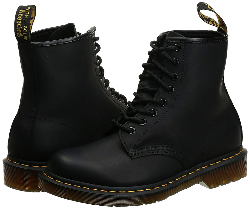 Load image into Gallery viewer, Dr. Martens, 1460 Greasy Leather 8-Eye Boot for Men and Women, Black, 5 US Men/6 US Women by NR Outlet NR Outlet
