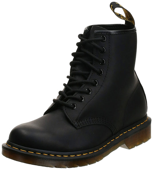 Dr. Martens, 1460 Greasy Leather 8-Eye Boot for Men and Women, Black, 5 US Men/6 US Women by NR Outlet NR Outlet