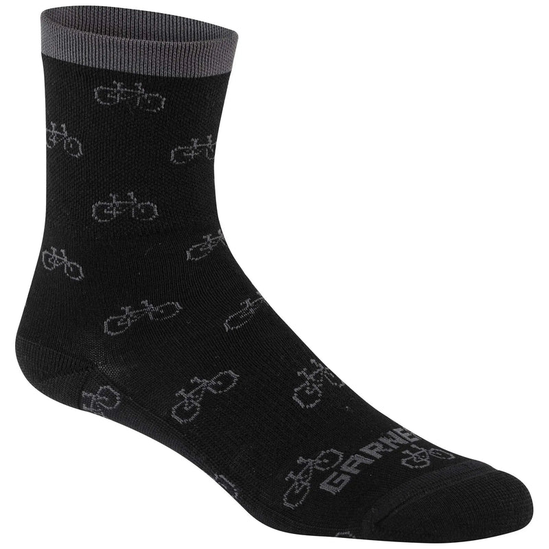 Load image into Gallery viewer, Louis Garneau, Merino 60 Cycling Socks, Black/Asphalt, Small/Medium by NR Outlet NR Outlet
